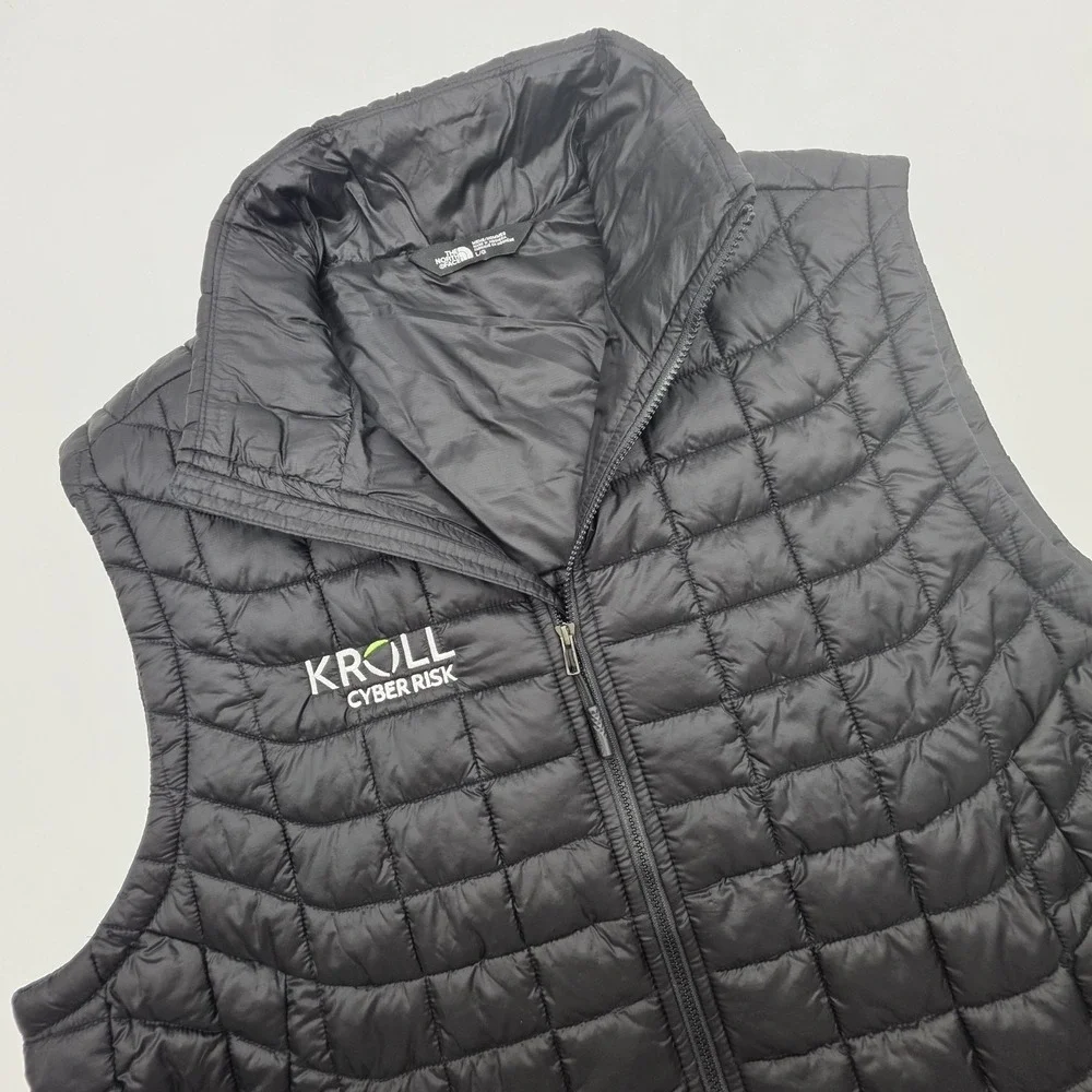 The North‎ Face Men's L Thermoball Eco Quilted Puffer Vest Kroll Business Logo
